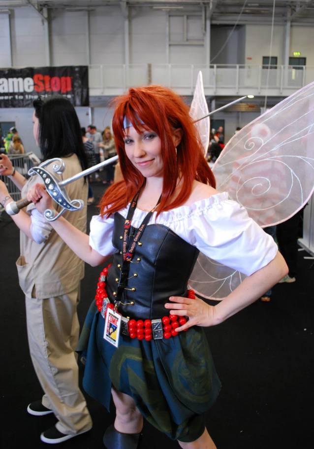 Cosplayer Anathiell as Zarina the Pirate Fairy at Dublin Comic Con 2014.  Photo by Jolanta Ploskonka.