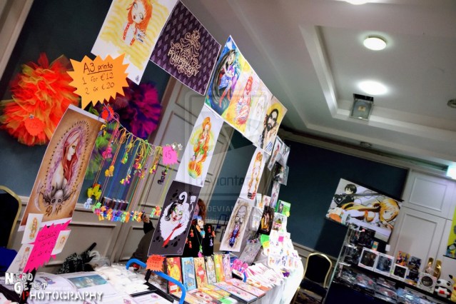 Anathiell’s and PomBerry’s table at Nom-Con 2014.