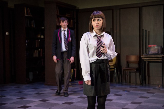 Rhys Dunlop and Lauren Coe in a scene from Punk Rock at the Lyric Theatre until 6  September. Lyrictheatre.co.uk 