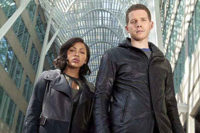 MINORITY REPORT: Pictured L-R: Meagan Good as Detective Vega and Stark Sands as Dash. ©2015 FOX Broadcasting Co. CR: Bruce Macaulay/FOX