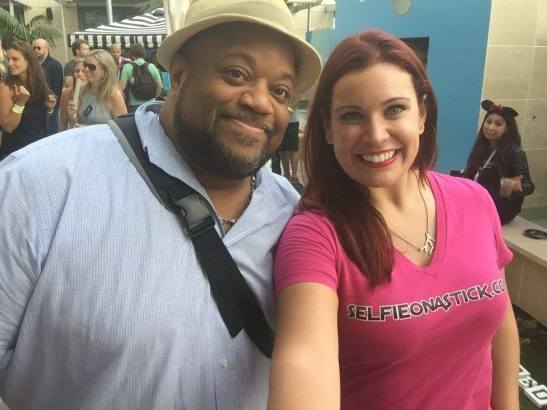 Actor Mark Christopher Lawrence and Selfie On A Stick CEO Jacqueline Verdier at the WIRED Cafe!