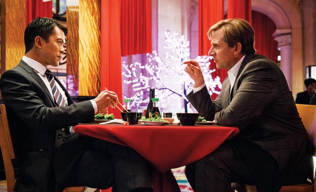 Left to right: Byron Mann plays Mr. Chau and Steve Carell plays Mark Baum in The Big Short from Paramount Pictures and Regency Enterprises